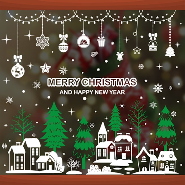 Christmas Window Snowflake Cling Decals Stickers Decorations