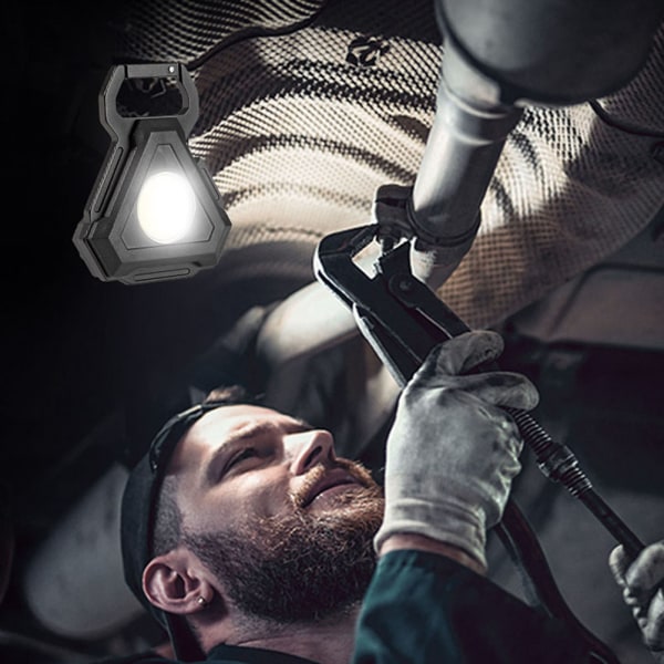 COB Liten Ficklampa Ljusstark Uppladdningsbar Nyckelring Mini
