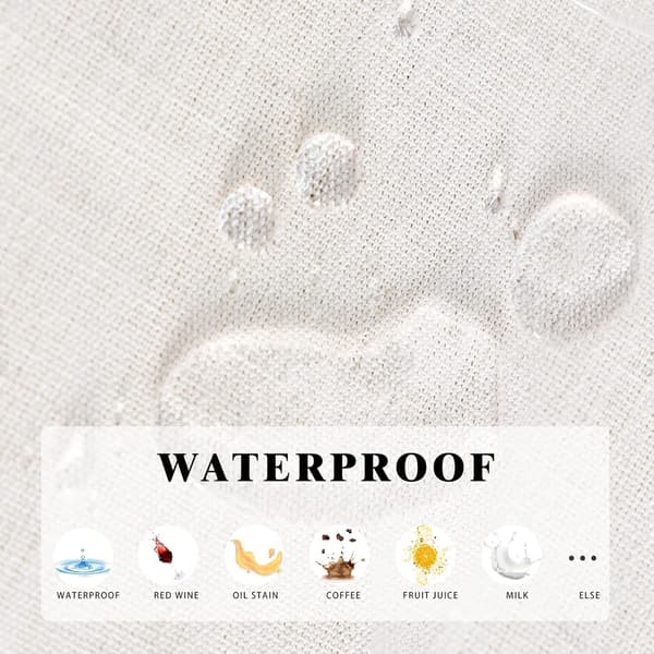 Rektangulær vandtæt dug Borddug Bomuld Hør 140x18