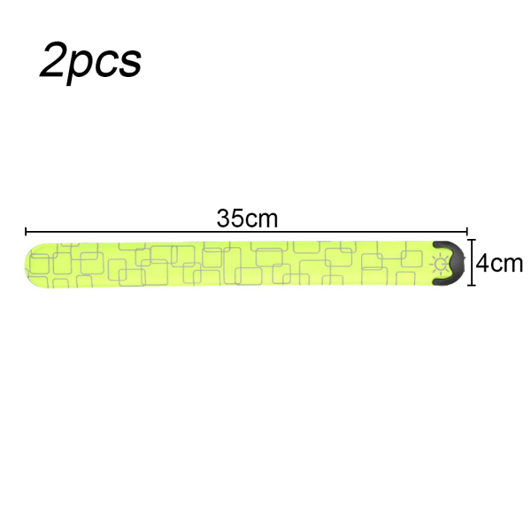 LED-armband för löpning (2-pack), USB uppladdningsbart reflekterande green