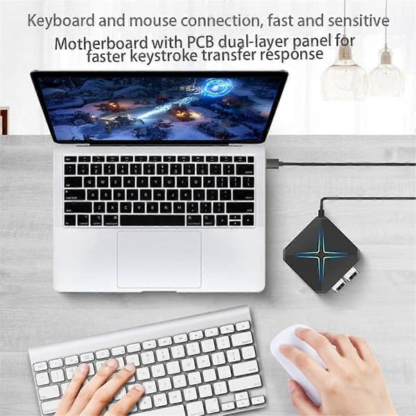 10-i-1 USB HUB Dockingstasjon, USB lydadapter for PC, bærbare datamaskiner, stasjonære datamaskiner, stereolydkort med 3,5 mm grensesnitt