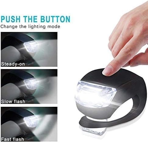 Cykellampor i Silikon med LED, Fram och Bak, Hjul