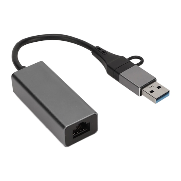 USB till Ethernet RJ45 Adapter Stöd 10 100 1000Mbps Stabilt Chip Silvergrå USB C till RJ45 Adapter för Bärbara Datorer PC