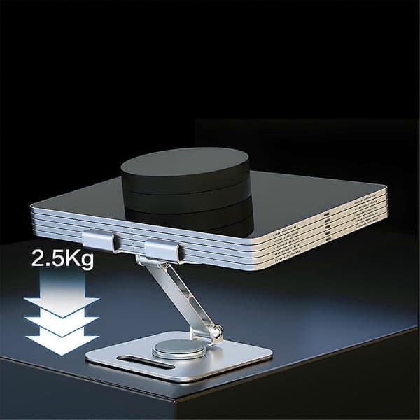 Bärbar datorställ Aluminiumlegering Ergonomisk Riser Surfplattahållare Kylfäste 360 för Notebook