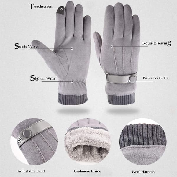 Vintervarma Touchscreen-Vantar för Män och Kvinnor - Termisk Mocka Fleece