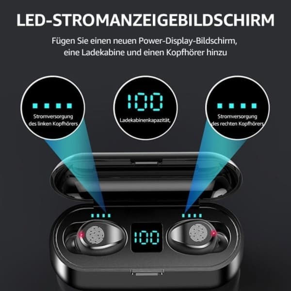 In-ear hörlurar, kompatibla med Samsung Android Iphone trådlösa hörlurar
