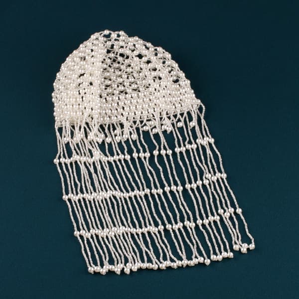 Vintage Perle Dusk Tulle Hodeplagg (Lang)