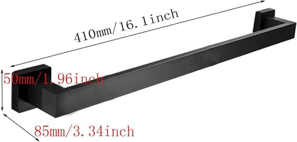 Håndklædeholder i rustfrit stål - 41 cm, Køkkenhåndklædeholder, Væghylde