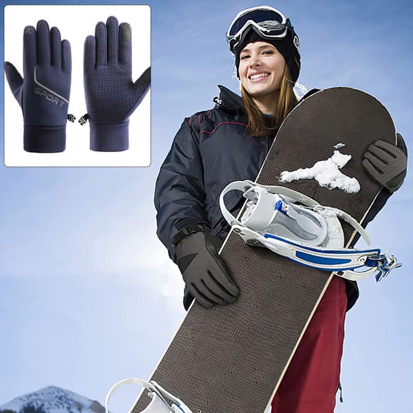 Touchscreen Vinter Varme Handsker til Mænd Kvinder Egnet til Løb, Cykling, Ski og Daglig Brug blue
