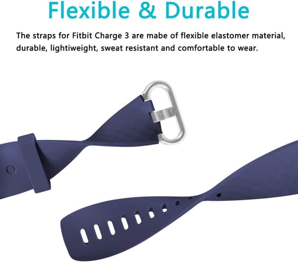 2-pack ersättningsarmband kompatibla med Fitbit Charge 3/Fitbit C