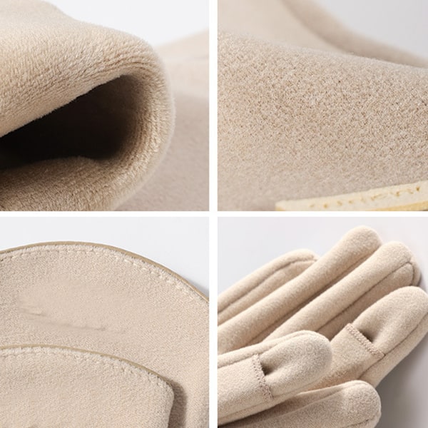 Termiska handskar med pekskärm och varmt mjukt foder Light khaki