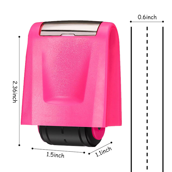 1 st Dashed Handskriftslinjer Stämpel Självfärgande Linjeövning Rullstämplar för Lärare Barn Lärande Stämplar Mening Strips Handskriftsövning Pink