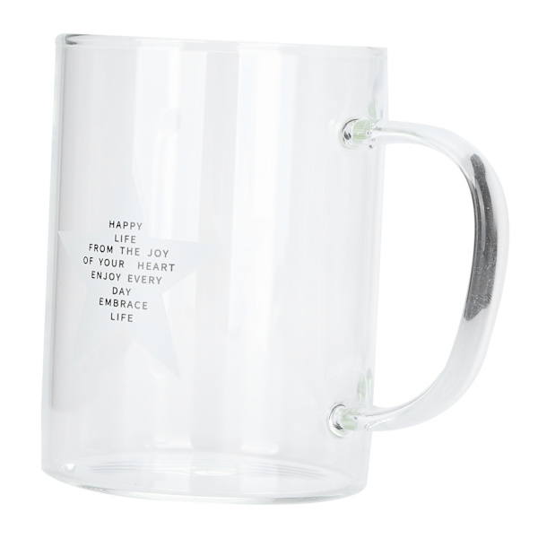 350ml Transparent mjölkkopp Kaffe Mugg Te Glas Drinkware med