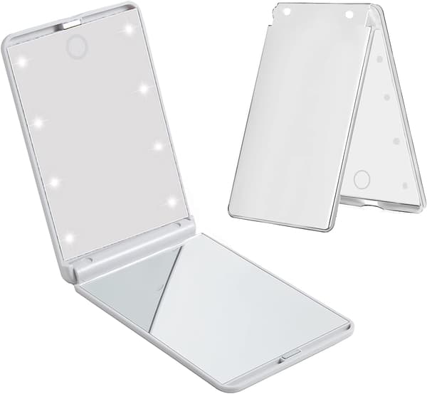 Rejsespejl Kompakt Makeup Spejl Bærbart Touch Switch