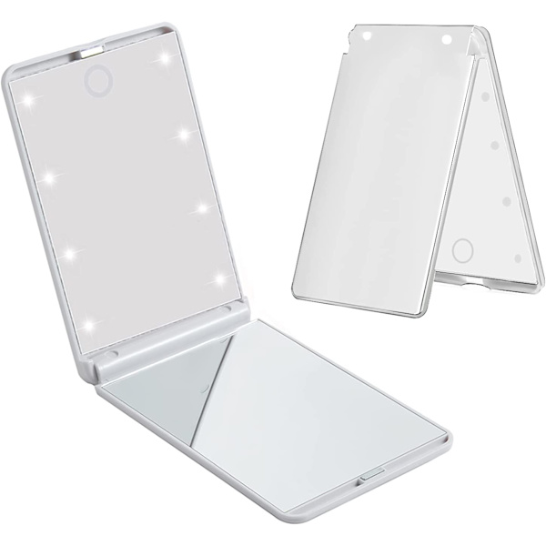 Resväska Kompakt Makeup Spegel Bärbar Touch Switch
