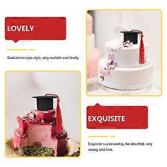10 stk. Mini-trencherkapper til kake, mini-suvenirornamenter for eksamenssesongen