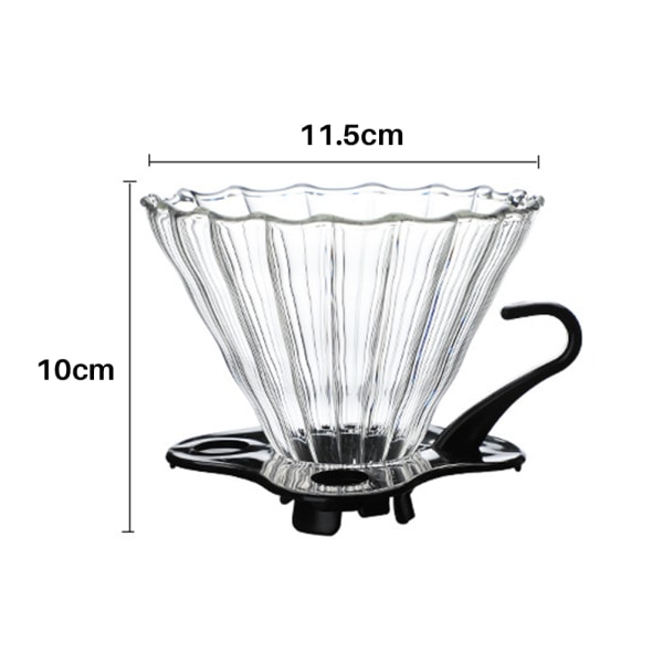 Glasdroppkaffe tratt tratt tjocknat glaskaffe kon