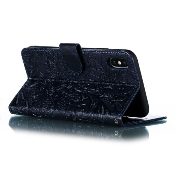 Præget Flipcover med Blondemønster til Samsung Note20 Black