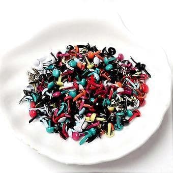 200 stk. Mini Brads Papirclips Dekorative Stempler til Scrapbogsmaterialer ( )