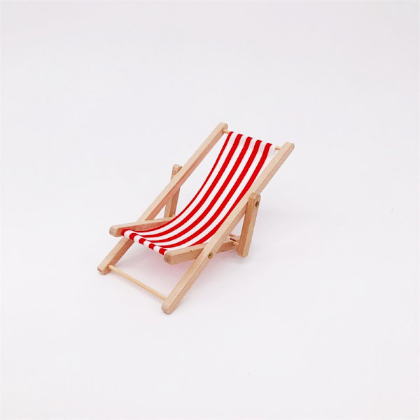 Dukkehus Miniature Møbler Tilbehør Sammenklappelig Træ Strand C