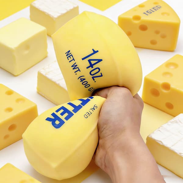 1-pak Sunny Days Squeezable Butter Sensorisk Stressaflastende Legetøjsgave, 397 gram Yellow