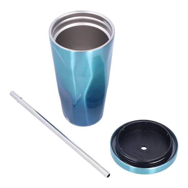 500ml Rostfritt Stål Kaffe Mugg Kaffe Mugg med Sugrör Bra