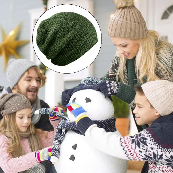 Randig Pullover-mössa för höst och vinter, herr- och dammössa i varm ull för höst och vinter, stickad utomhusmössa