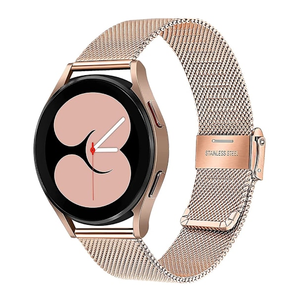 För Samsung Galaxy Klocka 4 5 6 Band Fall 40Mm 44Mm Mesh Loop Rostfritt Stål Rem Bling Fall Härdat Glas Skärmskydd black set watch6 44mm