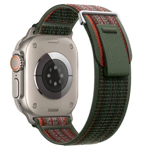 Trail Loop rem til Apple Watch Band 44mm 40mm 45mm 41mm 42 44 45 mm Sportsarmbånd iwatch Ultra 2 49mm serie 9 8 se 7 6 5 4 3 Mørkegrøn orange21 Dark green orange21 49mm 45mm 44mm 42mm