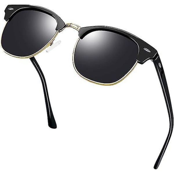 Polariserade halvkantlösa solglasögon för män Kvinnor Klassiska körglasögon UV400-skydd，stil 1