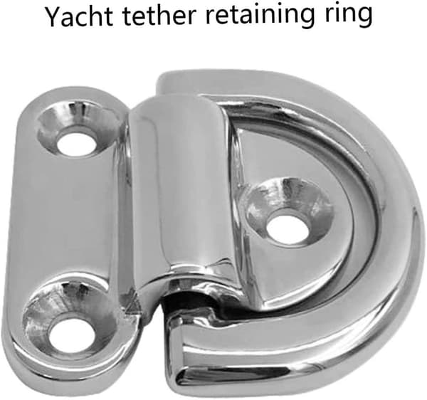 Rustfrit stål foldbar øjebolt, foldbar øjebolt, dæksurring til trailer, båd, campingvogn, sølv, 2 stk_MGF_max