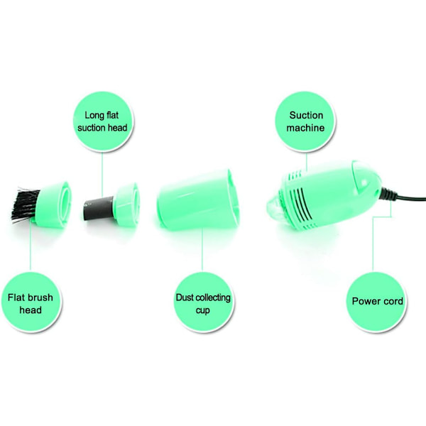 1. sukupolven minipölynimuri, USB-näppäimistön puhdistaja, pölynpoisto