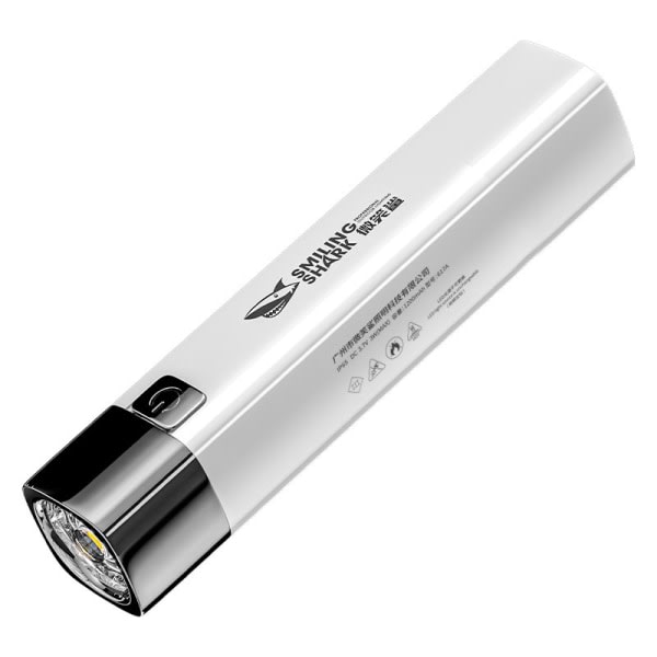 Bärbar Mini Super Bright Remote Utomhuslampa för småhus LED starkt ljus ficklampa 1 st (vit)