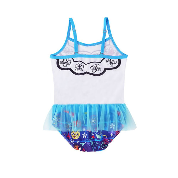 SQBB Barn Flickor Encanto Mirabel Summer One-piece Baddräkt Tulle Baddräkt Strandkläder 3-4Years