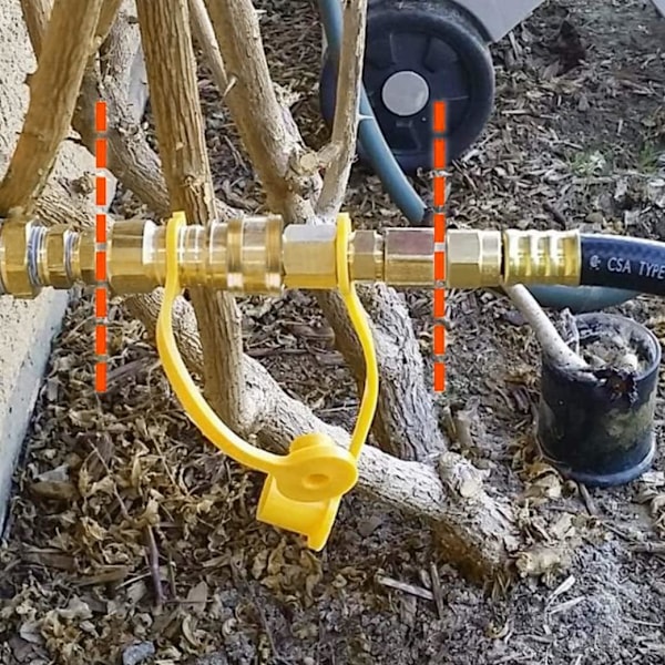 Propaani pikaliittimet Messinki 3/8 tuumaa luonnonpropaani kaasugrillin letku Plug Set Connector Työkalu Tarvikkeet ja tarvikkeet (kulta)(1kpl)