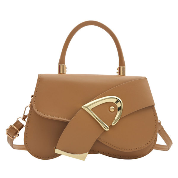Trendig specialintresse design all-match liten fyrkantig väska damväska 2024 västerländsk stil enfärgad textur crossbody handväska Svart