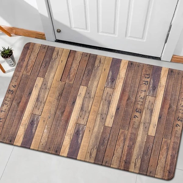 1. Hem Sovrum Ullmattan Kuvio Keittiö Liukumaton Lattiamatto Imeytyvä Anti-Likaa Koti Kylpyhuone Lattiamatto Vihreä 40x60cm