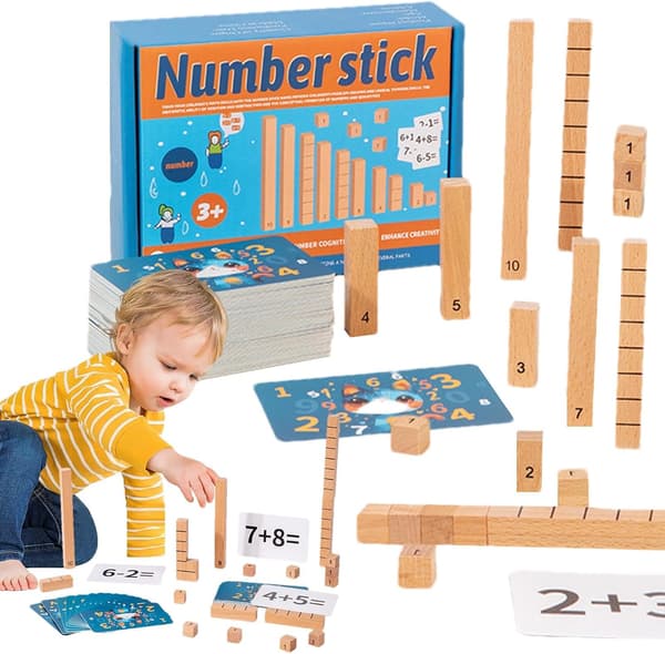 Tellekuber i tre for barn, matematikkleker for barnehage