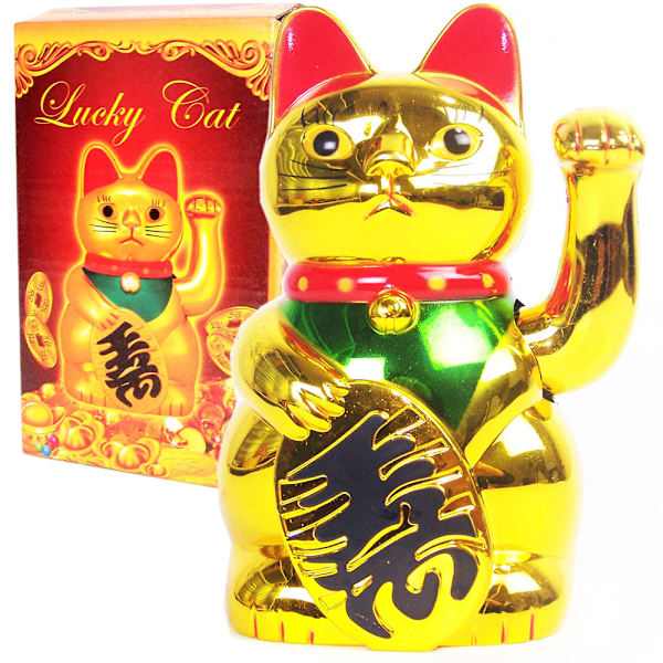 Vinkende Lykkekat - Dekoration Guld