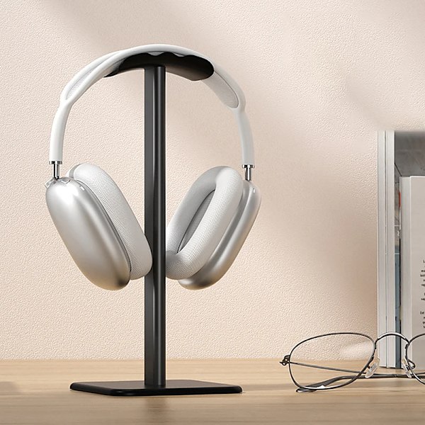 Aluminiumlegering Hodetelefonstativ Holder Plassbesparende Gaming Headset Stativ Rack Skrivebord Organizer Display Hodetelefon Henger Belte Hvit