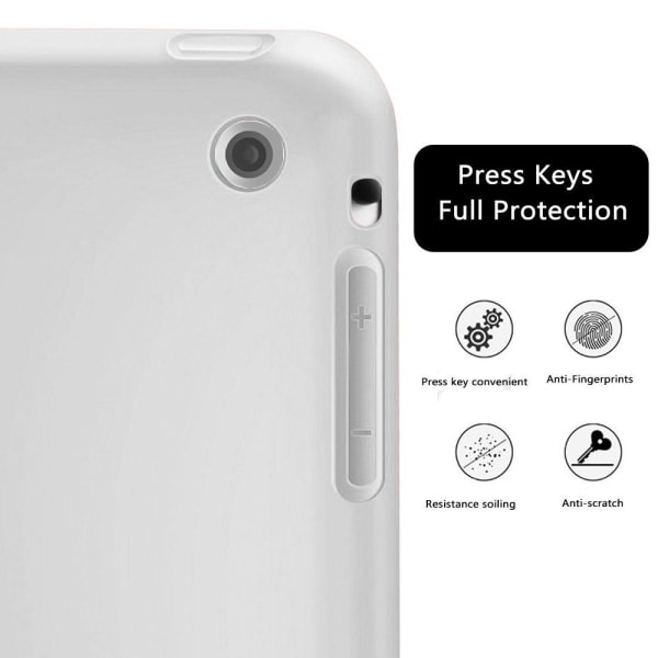 CQBB Smart case kompatibelt med iPad Air 2, genomskinligt magnetiskt case med matt baksida med Auto Sleep/Wake-silver