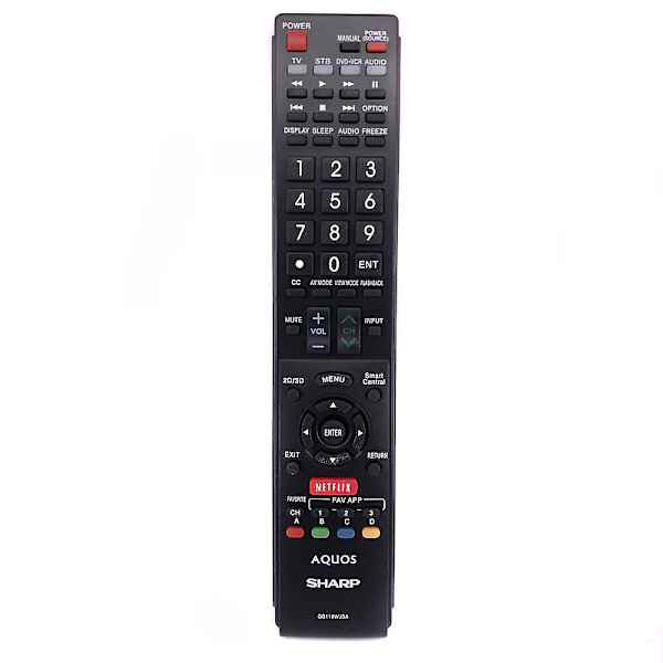 Gb118wjsa Fjernkontroll for Sharp Aquos TV Lc60c6600 Lc60c6600u Gb005wjsa [DB]