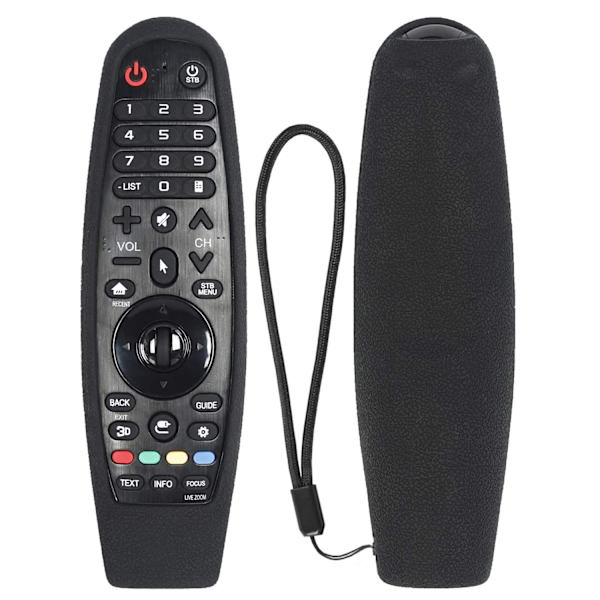 Stødsikkert cover til LG Smart TV-fjernbetjening - kompatibel med LG Magic Remote AN-MR19BA/AN-MR18BA/AN-MR650/AN-MR600 Sort farve