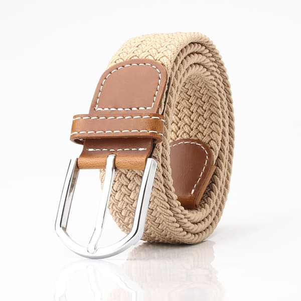 1 stk. khaki elastisk vevd belte, moderne elastisk vevd