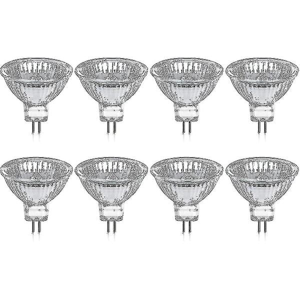 Pakke med 8 halogenpærer Gu5.3 Mr16 35w 12v Dimbar - varm hvit 2800k, 400 lumen, lås Jz [DB]