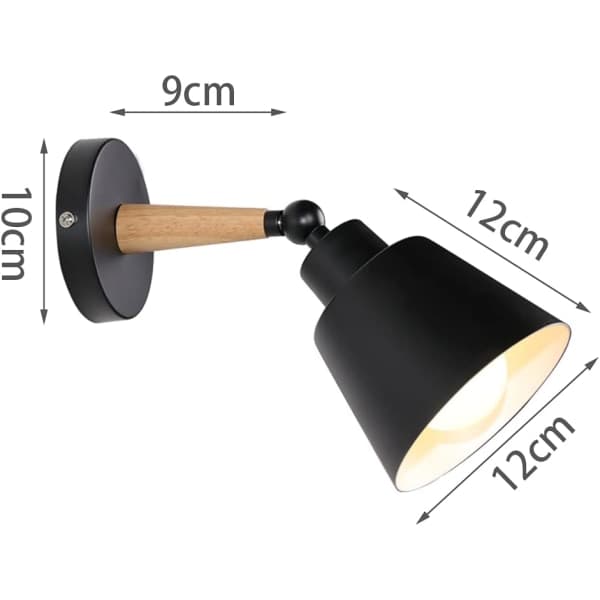 Industrielle vintage vegglamper i 2-pakning, taklamper E2-max
