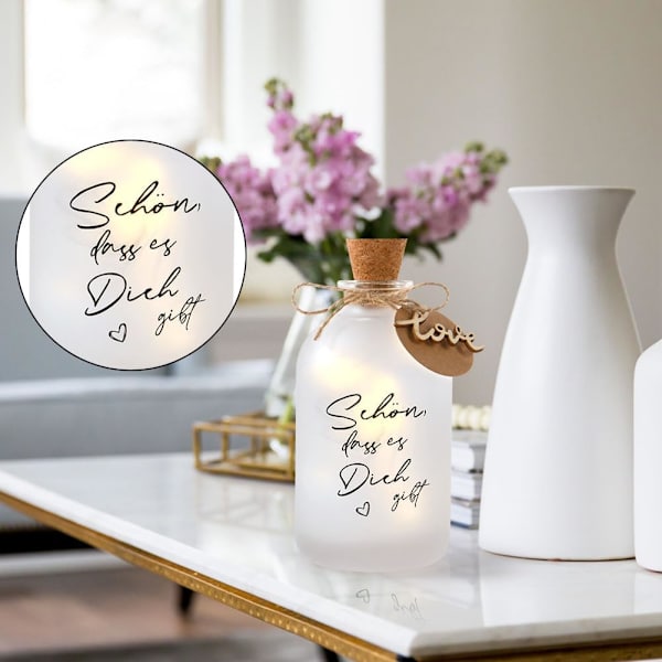 LED-flaska ljus, Fairy Bottle Lights med kork, 2m 20 LED för julklappar Matt