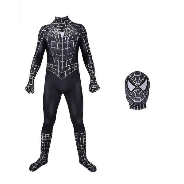 Spiderman Halloween Cosplay Kostym Vuxen Barn Svart Spider-man Outfit Festdräkt för pojkar D_2 SQBB
