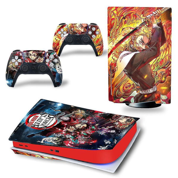 SQBB Ps5 Skin Digital Edition Anime Console And Controller Vinyl Cover Skins Wraps Dekal