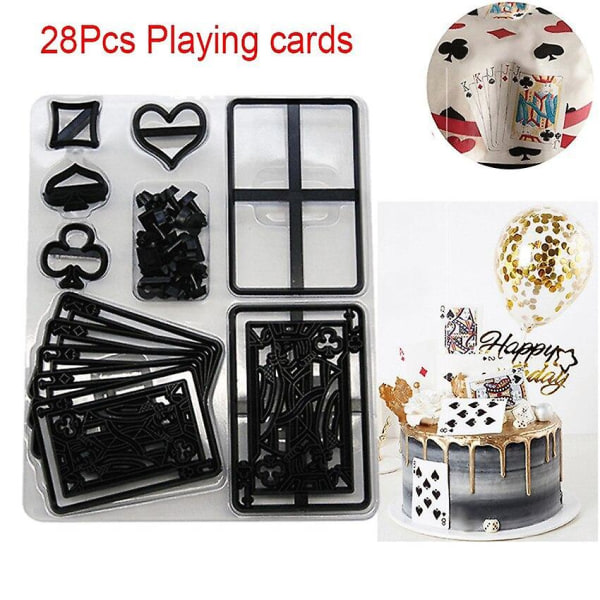 (28 spelkort) Molds dekorationsformer set